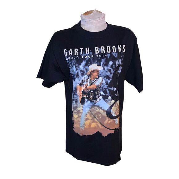 Garth Brooks 2014 World G Tour T Shirt Mens M Black‎ - Picture 1 of 4